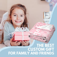 Livraison gratuite✈️Couverture personnalisée avec nom personnalisé – Cadeaux pour la famille et les amis. 