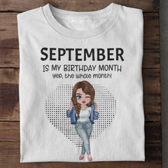 C’est mon mois d’anniversaire - T-shirt unisexe personnalisé personnalisé par la famille - Cadeau d’anniversaire pour les membres de la famille