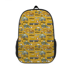 Personalized Name Custom Construction Tractor Backpack