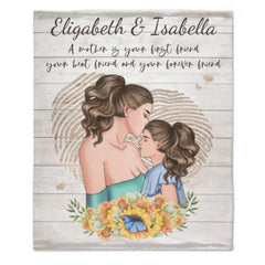 A Mother Is Your Forever Friend - Mom To Daughter, Personalized Blanket - joliny