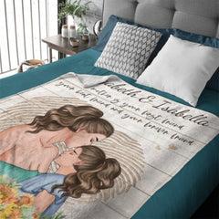 A Mother Is Your Forever Friend - Mom To Daughter, Personalized Blanket - joliny