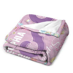 Free Shipping✈️Personalized Unicorn Blanket for Girls Name Blankets