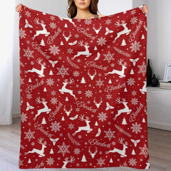 Free Shipping✈️Personalied Christmas Reindeer Prints Name Blanket