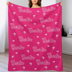 Free Shipping✈️Girls Personalized Name Custom Pink Blanket