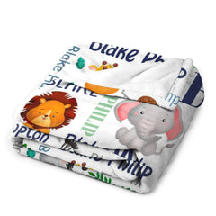 Livraison gratuite✈️Couverture personnalisée - Nom personnalisé Couverture pour animaux de la jungle - Couverture Sherpa - Couverture pour animaux