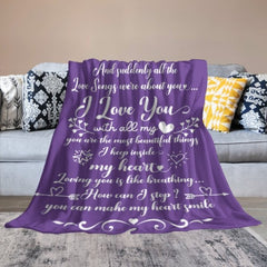 And Suddenly All The Love Songs Were About You - Couple Blanket - New Arrival, Christmas Gift For Husband Wife, Anniversary - joliny