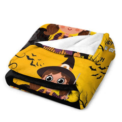 Free Shipping✈️Personalized Daughter Name Blanket-Halloween Witches