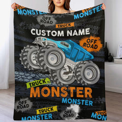 Free Shipping✈️Custom Name Cartoon Truck Blanket