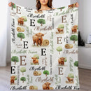 Personalized Baby Blankets for Boys Girls - Cute Cow Blanket - Joliny