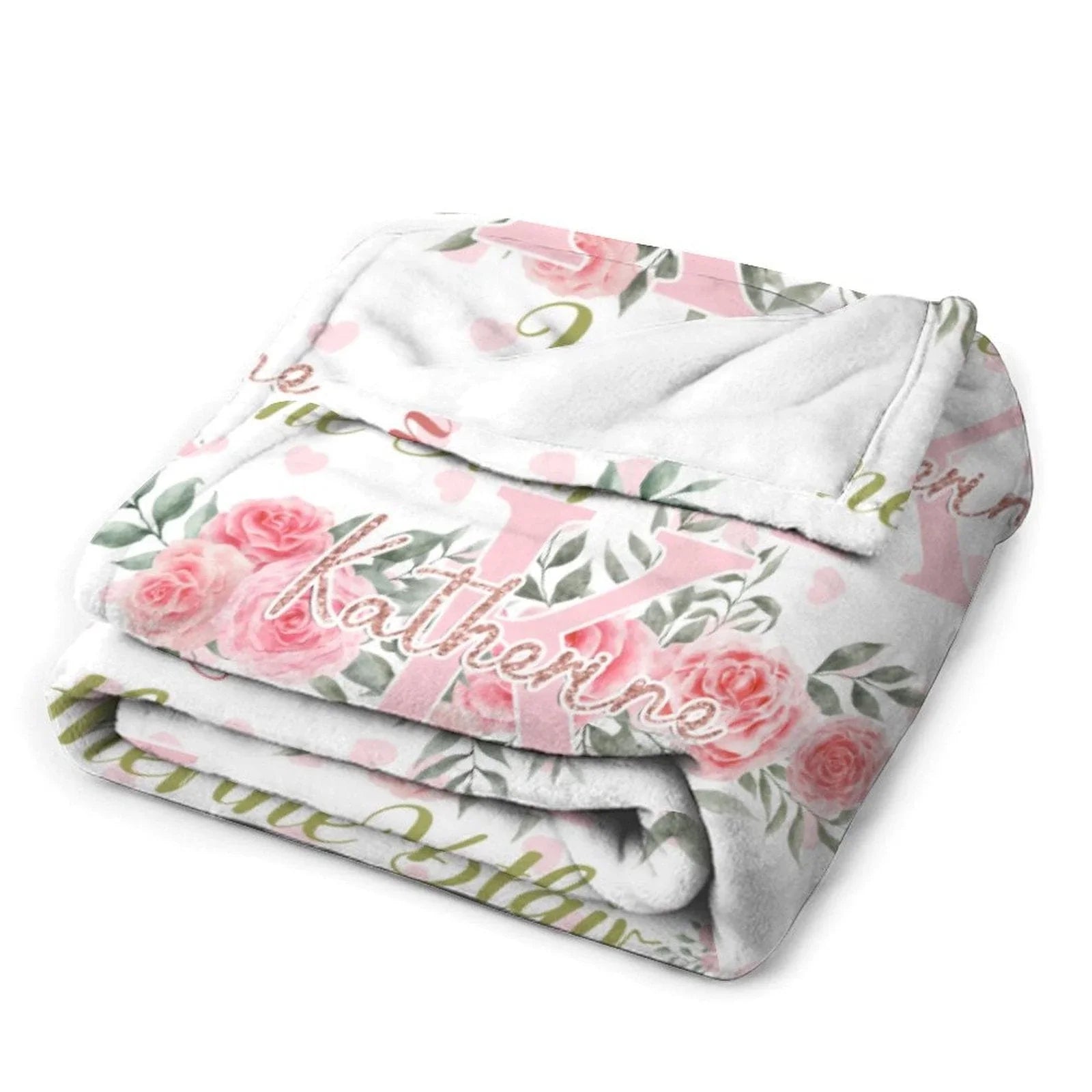 Personalized Baby Blankets for Girls with Name, Custom Baby Blanket
