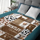 Personalized Cowboy Baby Blanket with Name - Joliny