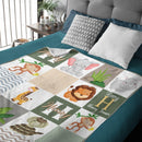 Personalized Custom Baby Blankets With Name For Boys And Girls - Wild Animals - Joliny