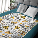 Personalized Custom Excavator Blanket With Name - Road Sign Fence, Gift For Children - Joliny