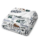 Personalized Moose Name Blanket - Outdoors Mountain Blanket - Custom Hunting - Joliny