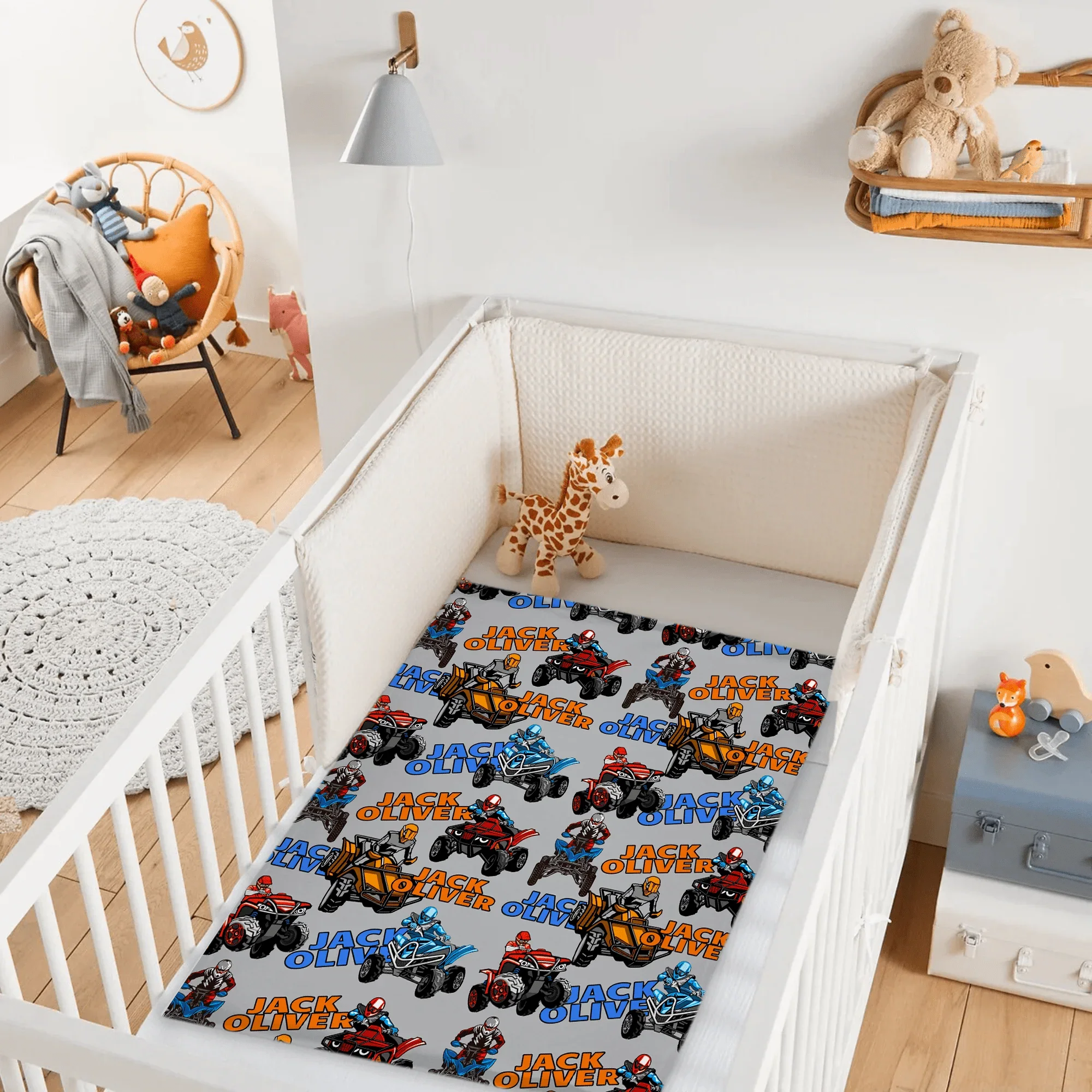 Personalized Quad Bike Blanket With Baby Name - Joliny