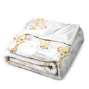 Personalized Rainbow Baby Giraffe Boy Girl Soft Name Blanket - Joliny