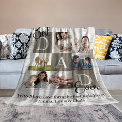 Best Dad Ever Photo Blanket - Gift for Dad - joliny