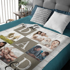 Best Dad Ever Photo Blanket - Gift for Dad - joliny