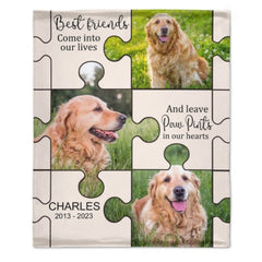 Best Friends Come Into Our Lives - Upload Image - Personalized Blanket - joliny