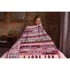 Best Wishes Custom Name Blanket-Gift for Girl - joliny