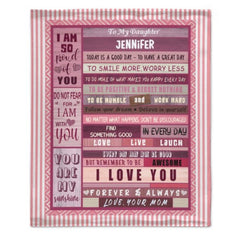 Best Wishes Custom Name Blanket-Gift for Girl - joliny