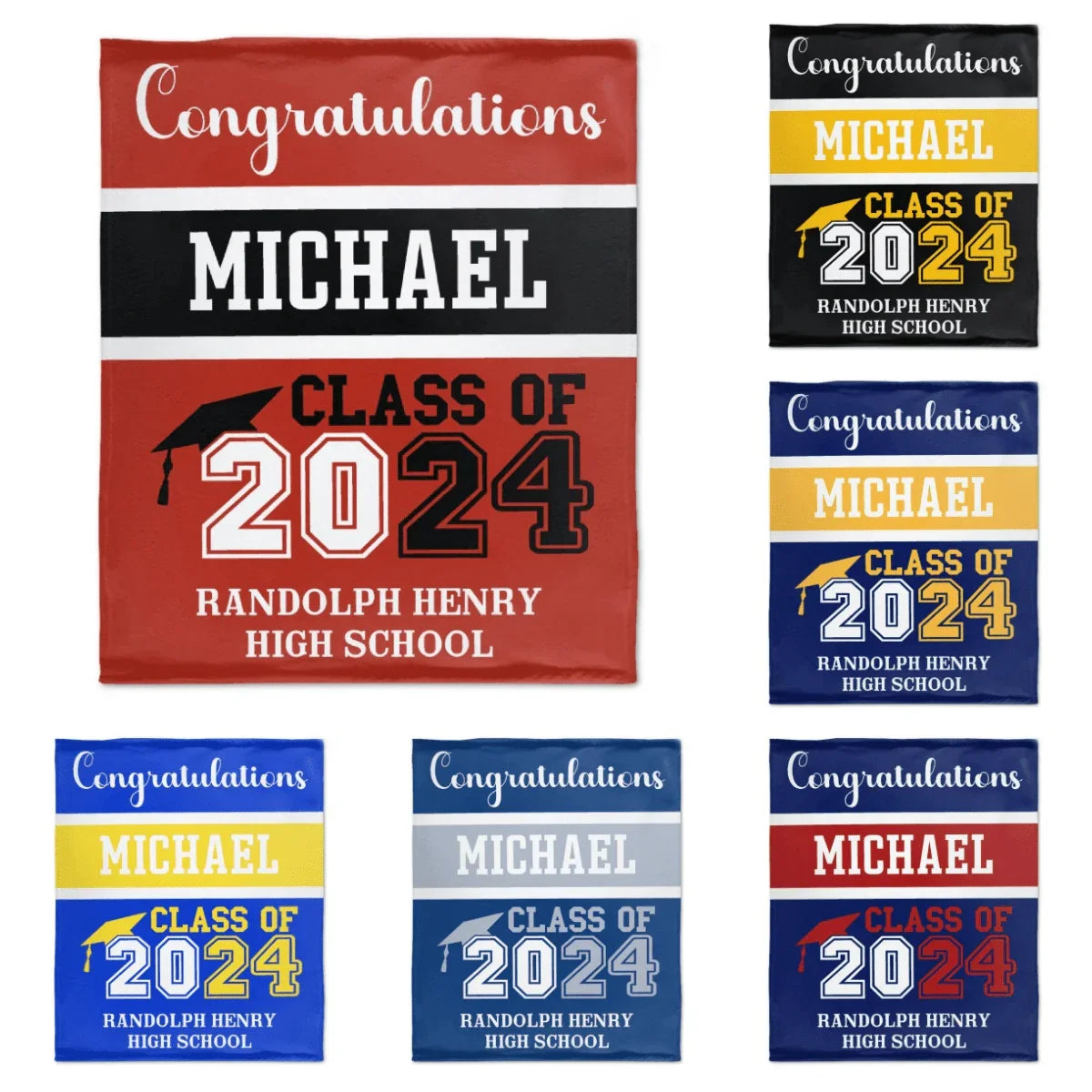 Class of 2025 Custom Name Soft Blanket - Graduation Gift - Joliny