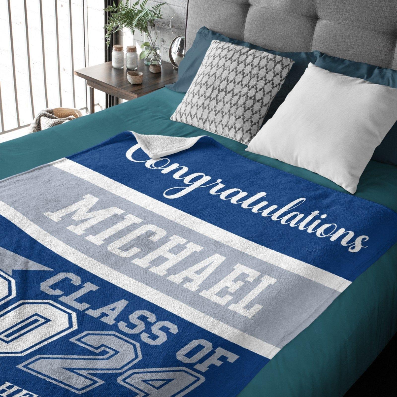 Class of 2025 Custom Name Soft Blanket - Graduation Gift - Joliny