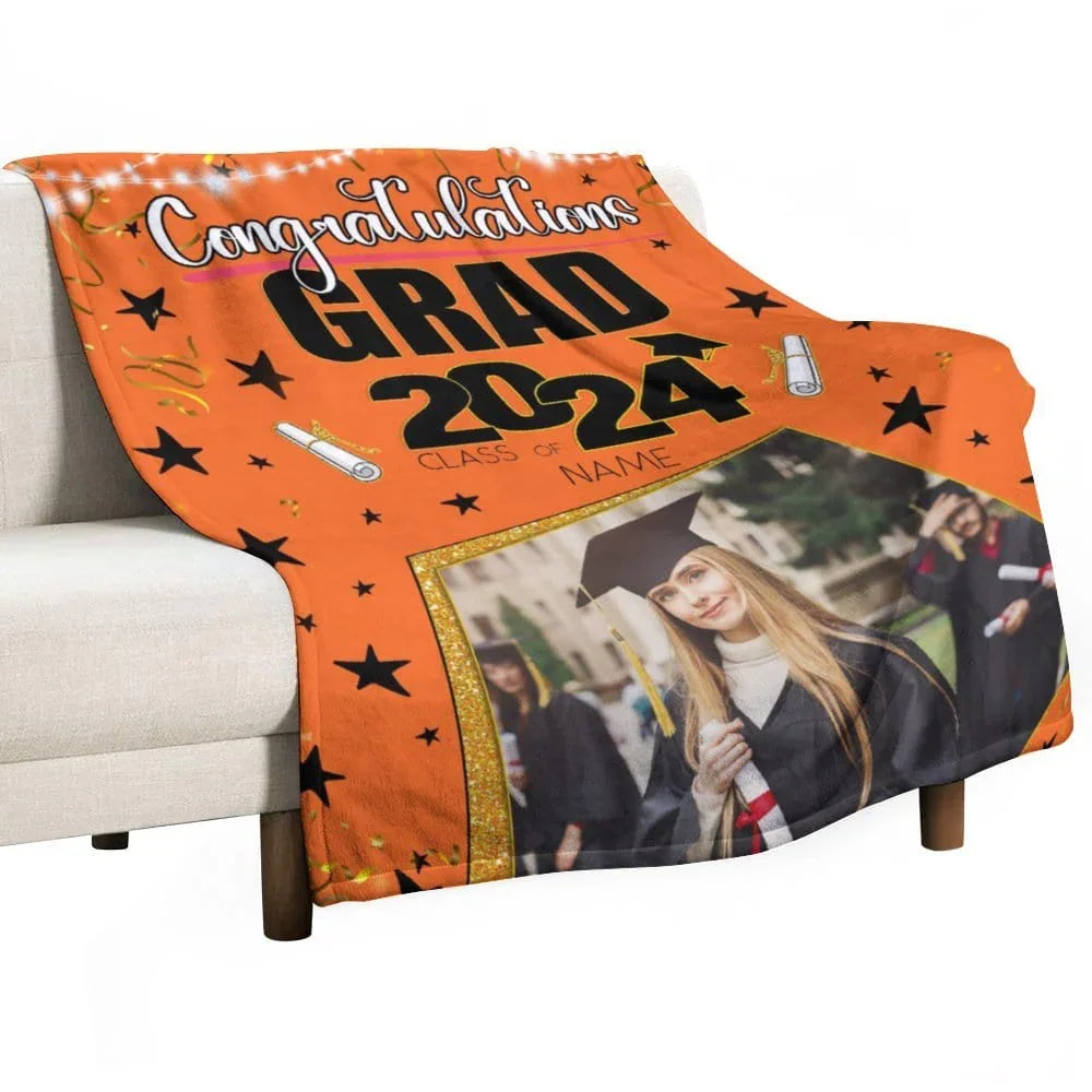 Custom Class of 2024 Graduation Star Blanket - Joliny