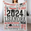 Custom Name Soft Blanket - Graduation Gift - Joliny
