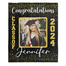 Personalized Graduation Blanket 2024 Custom Photo and Name Congratulations Graduation Gift - Joliny