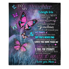 Butterfly Custom Name Blanket - Gift for Daughter - joliny