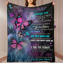 Butterfly Custom Name Blanket - Gift for Daughter - joliny