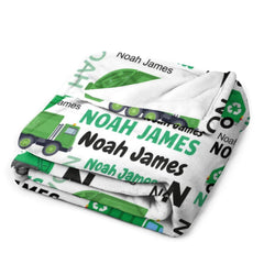 Free Shipping✈️Personalized Custom Garbage Truck Blanket for Boys