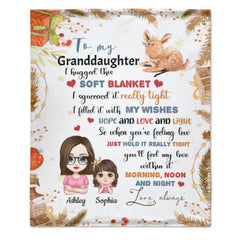 Christmas Gift For Granddaughter Grandson Grandchildren Personalized Fleece Blanket - joliny