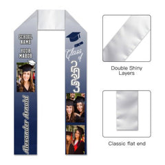 Class of 2023 Best Gift For Graduation's Day - Upload Image - Personalized Graduation Stole - joliny