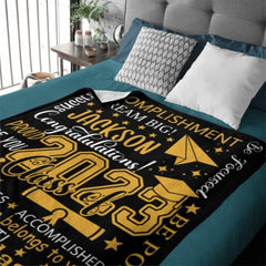 Class of 2023 Custom Name Graduation Blanket-Graduation Gift - joliny