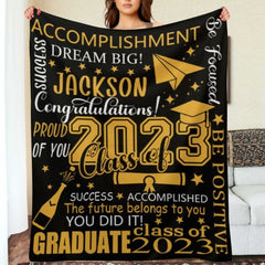 Class of 2023 Custom Name Graduation Blanket-Graduation Gift - joliny