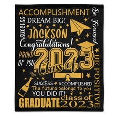 Class of 2023 Custom Name Graduation Blanket-Graduation Gift - joliny