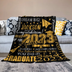 Class of 2023 Custom Name Graduation Blanket-Graduation Gift - joliny