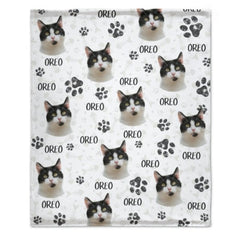 Colorful Upload Pet Image - Gift For Cat Lovers - Personalized Blanket - joliny