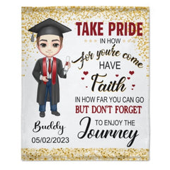 Congratulations Class of 2023 Best Gift For Graduation's Day - Personalized Graduation Blanket - joliny