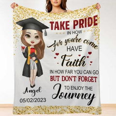 Congratulations Class of 2023 Best Gift For Graduation's Day - Personalized Graduation Blanket - joliny