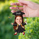 Custom Funny Face Graduate Photo Graduation Acrylic Keychain, Graduation Gift - Joliny