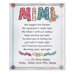 Custom kids name Blanket Birthday - Mother's day Gift for Nana - joliny