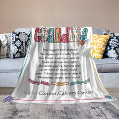 Custom kids name Blanket Birthday - Mother's day Gift for Nana - joliny