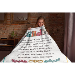 Custom kids name Blanket Birthday - Mother's day Gift for Nana - joliny