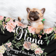 Custom Kids Name Floral Blanket - Gifts for Nana on Mother's Day - joliny