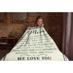 Custom kids name Grandma Blanket - Gift for Grandma Nana Mom Birthday Mother's day - joliny