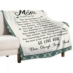 Custom kids name Grandma Soft Blanket - Gift for Grandma Nana Mom Birthday Mother's day - joliny