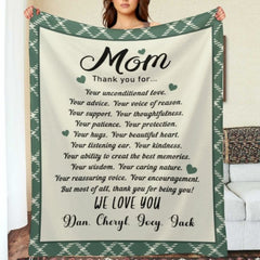 Custom kids name Grandma Soft Blanket - Gift for Grandma Nana Mom Birthday Mother's day - joliny